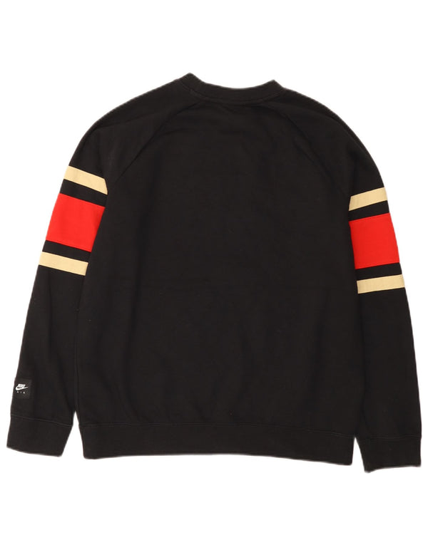 Chłopięca bluza z grafiką Nike, 13-14 lat, XL, czarna, bawełniana z blokami kolorów