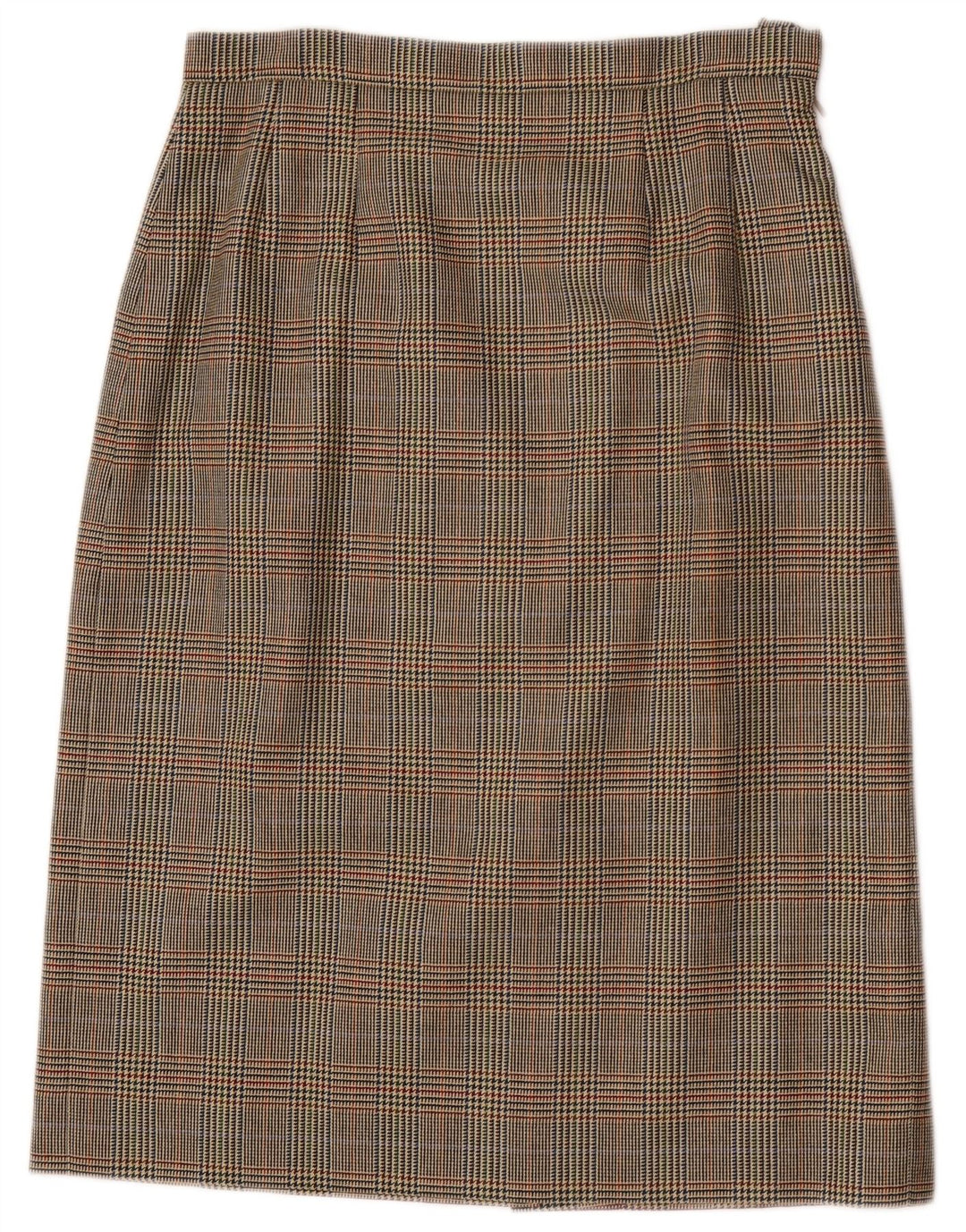 Prosta spódnica damska Aquascutum W32 Duża brązowa pepitka