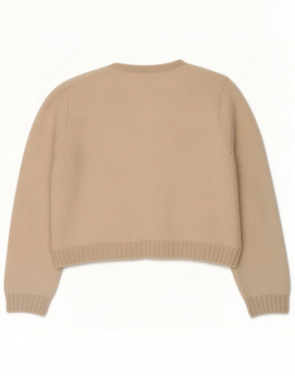 Zara Womens Cardigan Sweater UK 16 Large Beige Acrylic