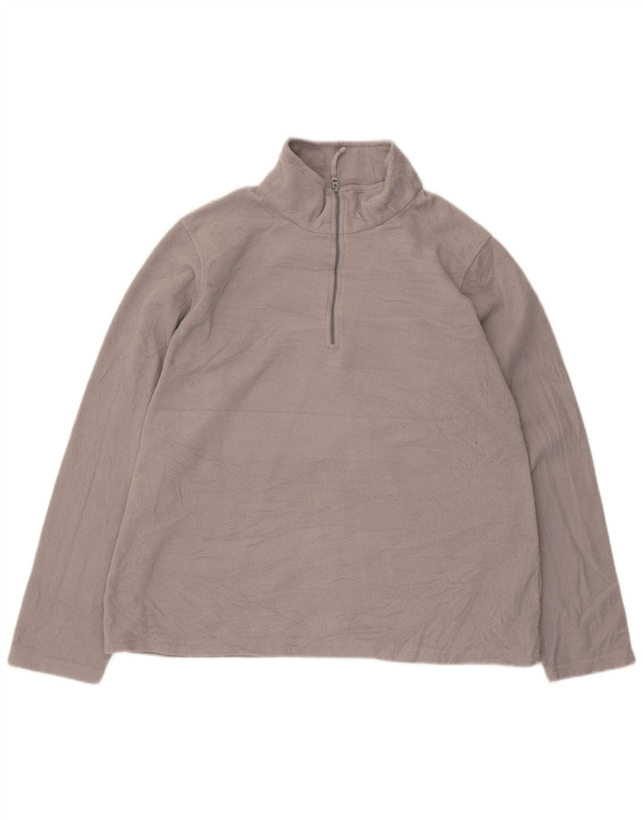 Damski sweter polarowy Mountain Warehouse z zamkiem błyskawicznym, UK 16, duży, szary poliester