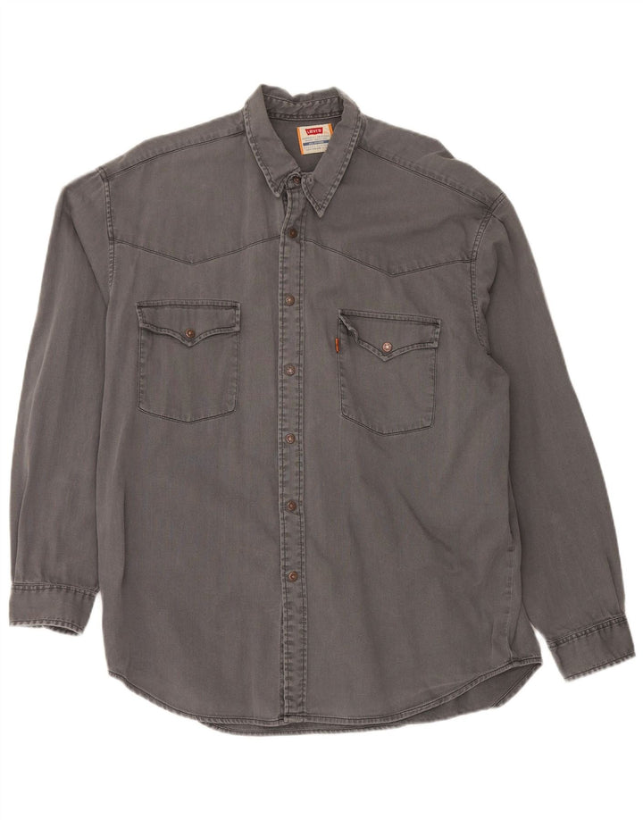 Koszula męska Levi's XL, szara, bawełniana
