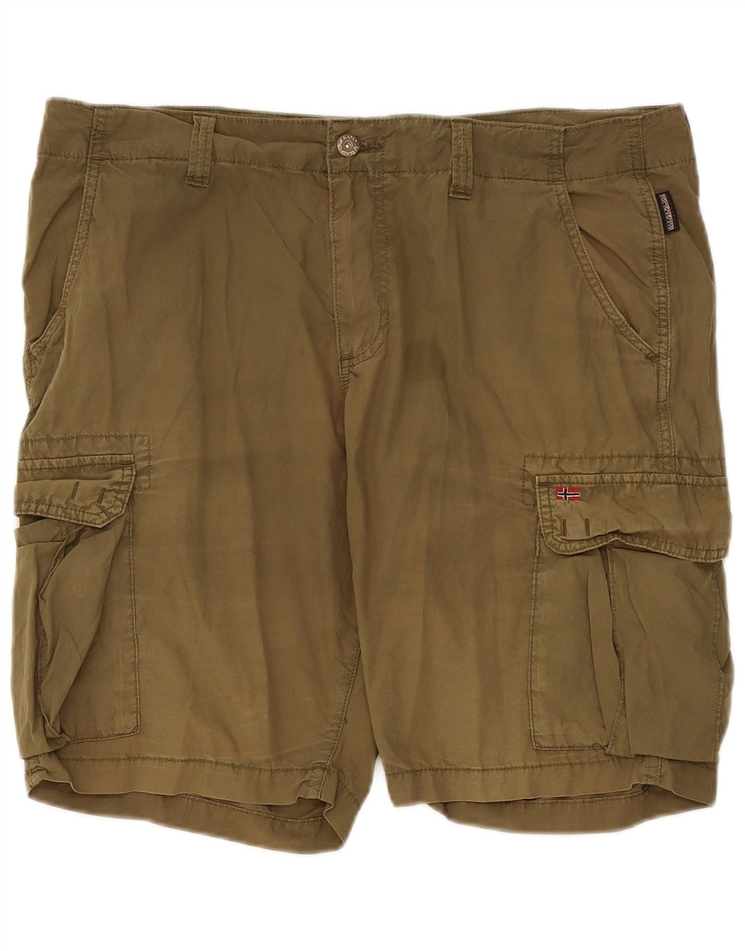 Męskie spodenki cargo Napapijri W36, duże, bawełniane w kolorze khaki