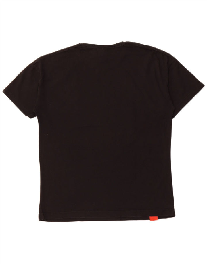 Męski T-shirt z grafiką ZARA, mały, czarny, z blokami kolorów