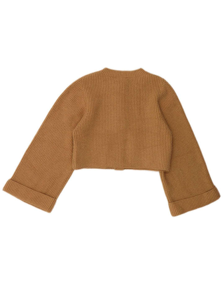 Sweter damski Zara Crop Cardigan UK 12 średni beż