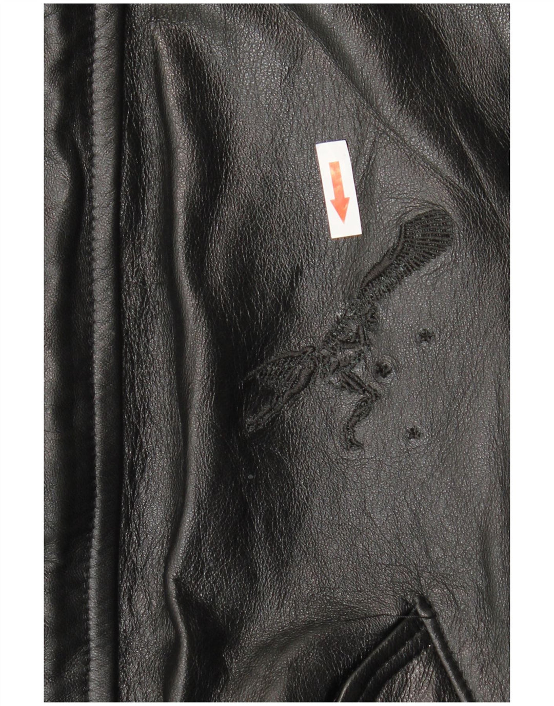 Męska kurtka skórzana VINTAGE UK 36 Mała czarna skóra