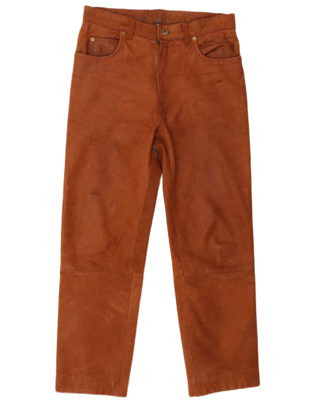Męskie proste zamszowe spodnie John Devin Classics IT 48 Medium W32 L28 Brązowe