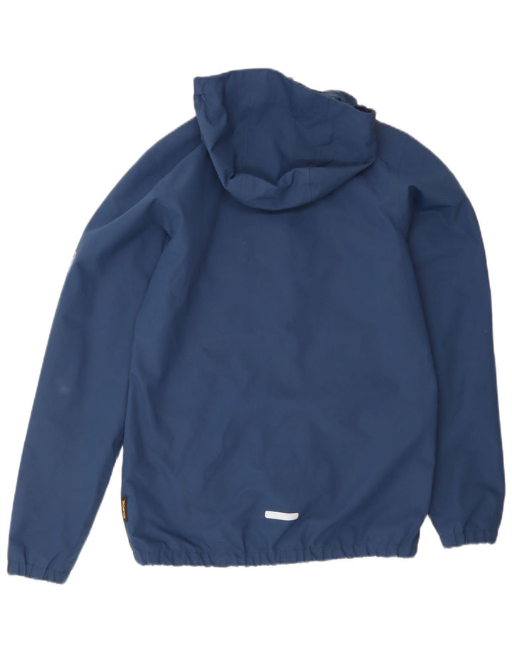 Chłopięca kurtka przeciwdeszczowa Jack Wolfskin z kapturem, 13-14 lat, granatowa, poliester