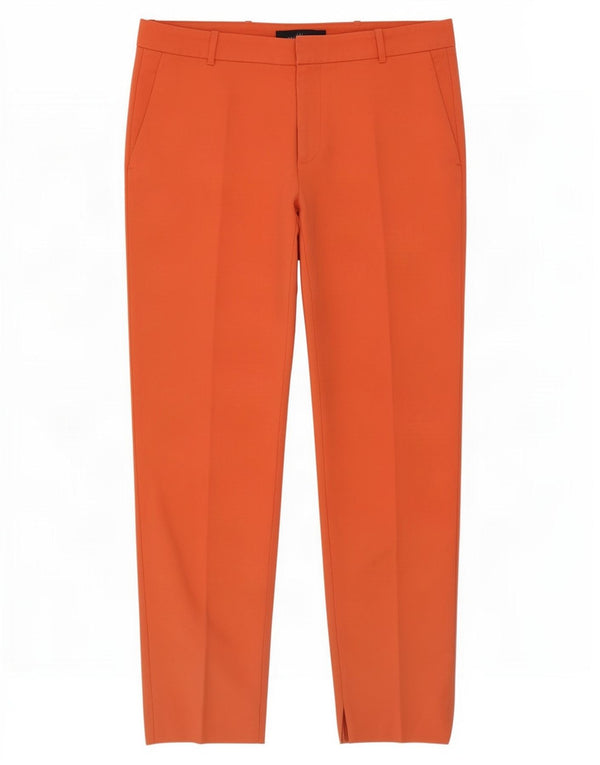 Damskie zwężane spodnie chino Zara XL W32 L27 Pomarańczowa bawełna