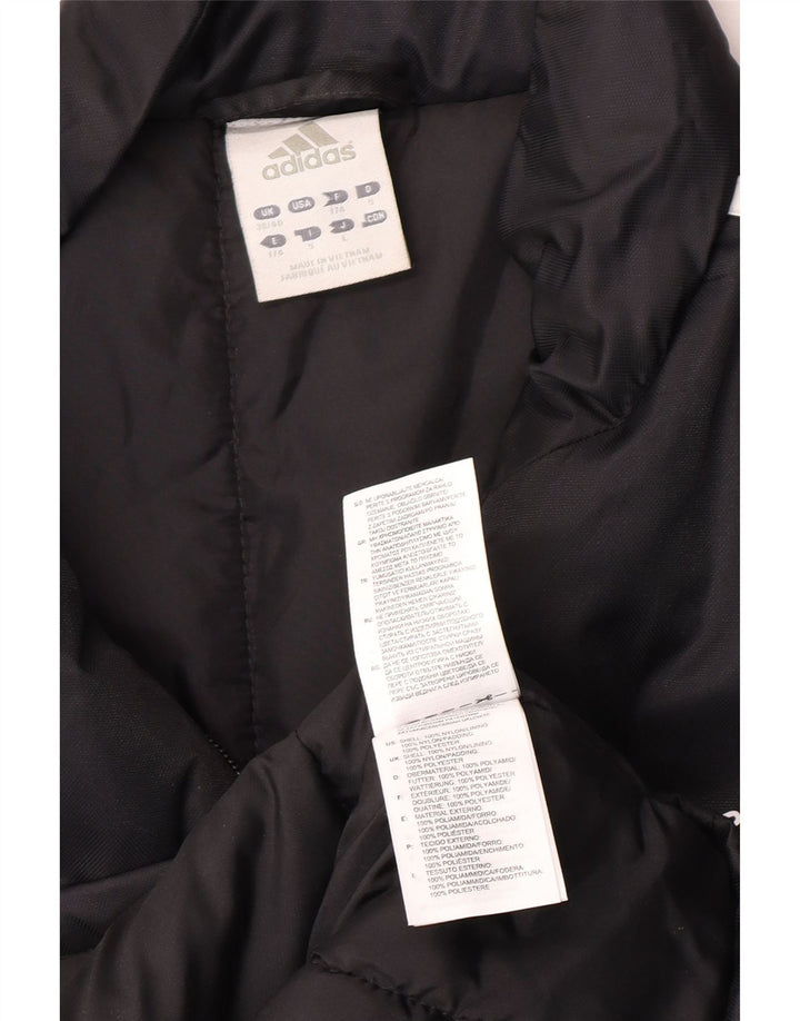Męski płaszcz Adidas Graphic Padded Coat UK 38/40 Średni czarny nylon