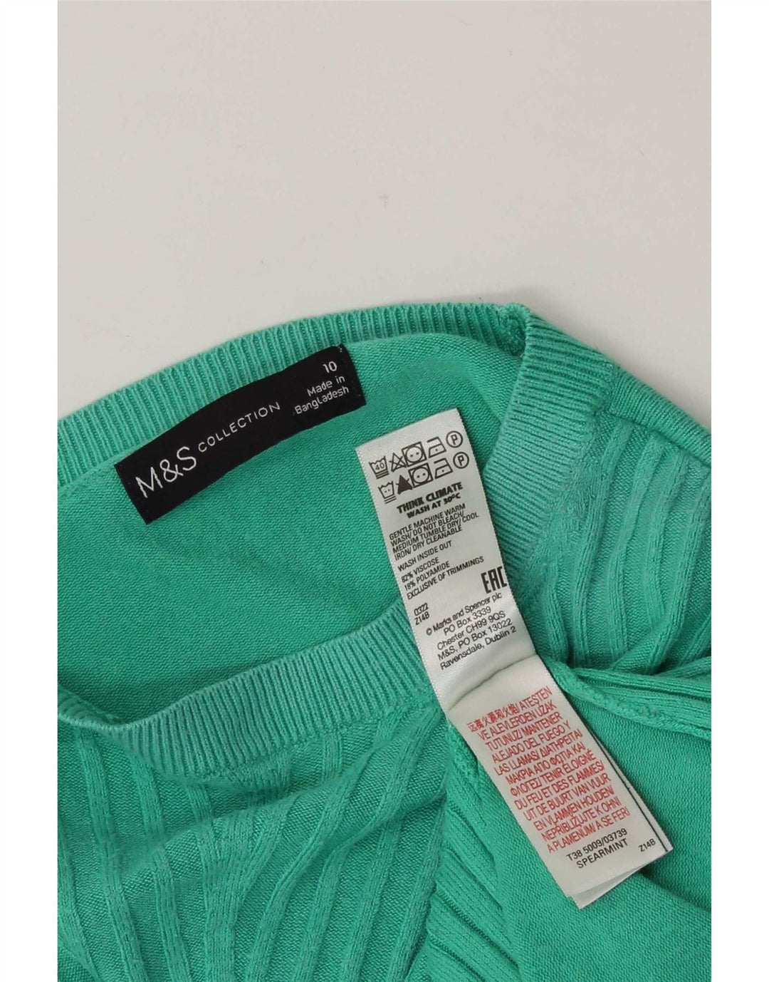 Bluzka damska Marks & Spencer Top UK 10 Small, zielona wiskoza