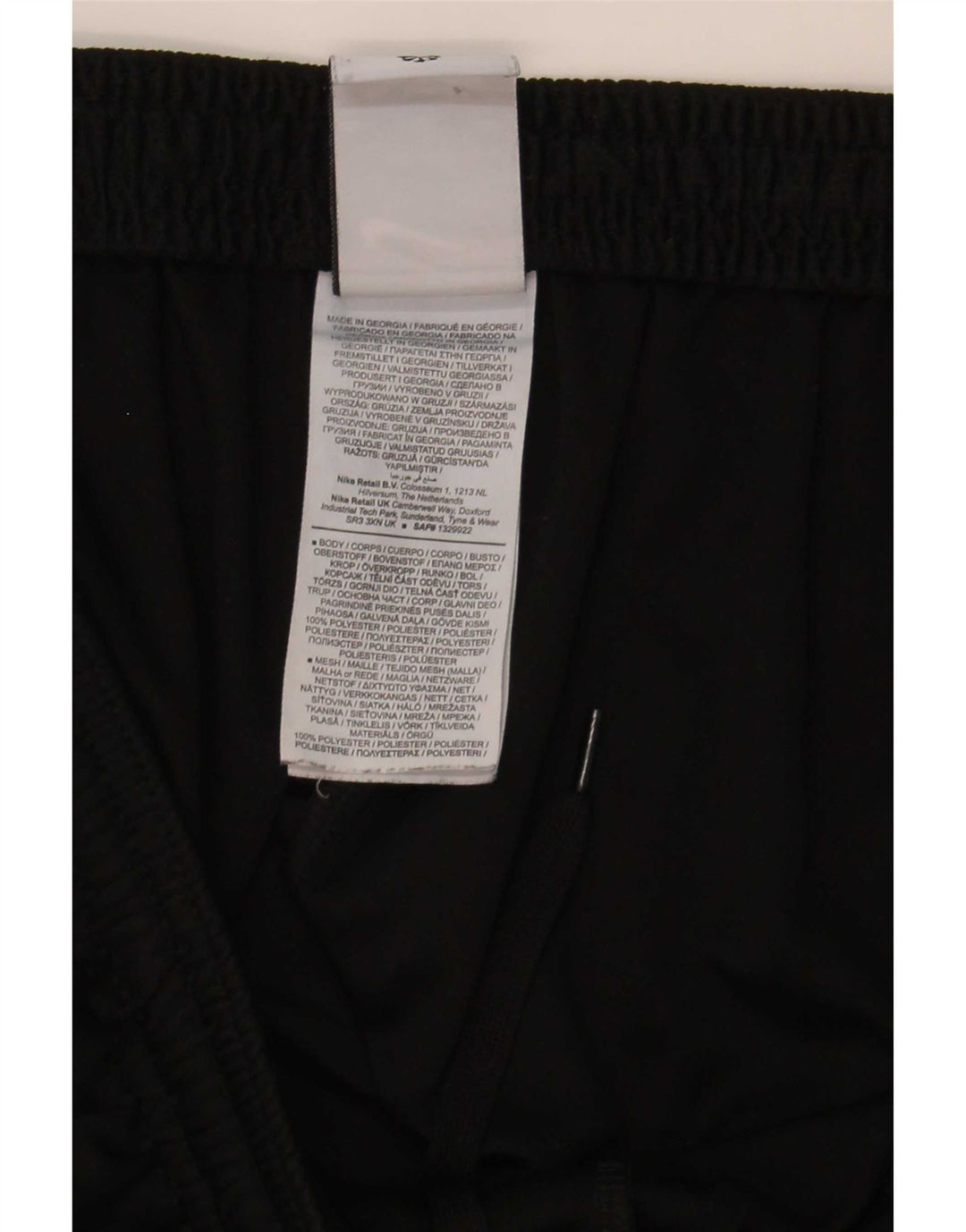 Męskie spodnie dresowe Nike Dri Fit 2XL, czarny poliester z blokami kolorów