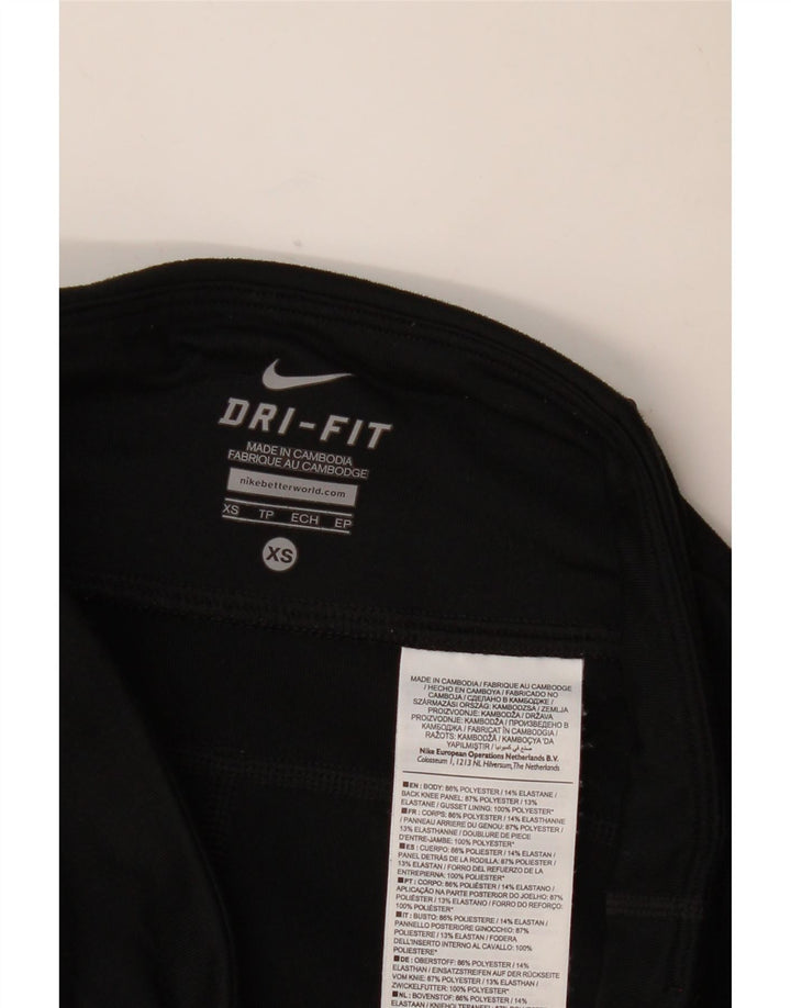 Damskie legginsy NIKE Dri Fit UK 6 XS, czarny poliester