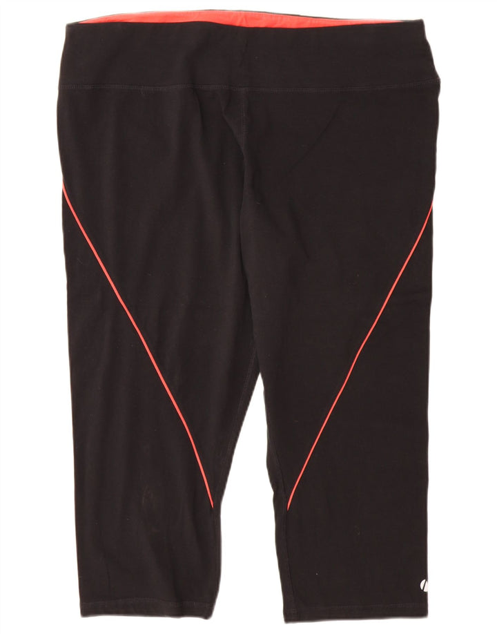 Damskie legginsy Capri Marks & Spencer UK 22 3XL, czarne, bawełniane