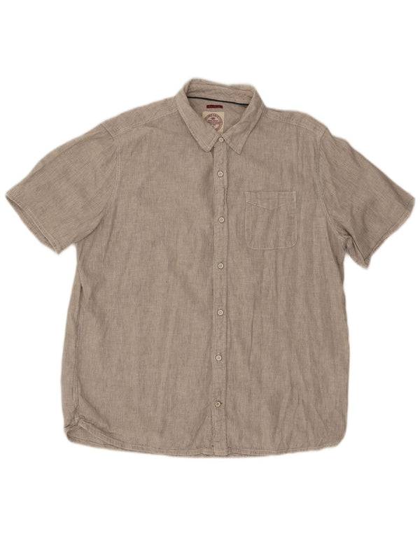 Koszula męska z krótkim rękawem Fat Face XL, beżowa