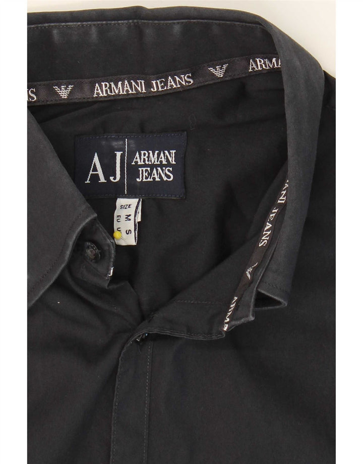 Koszula męska Armani Jeans, średnia, granatowa, bawełniana