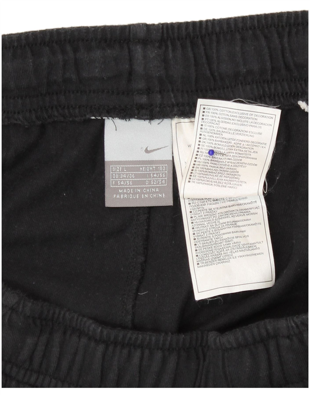 Męskie spodenki sportowe Nike, duże, czarne, bawełniane