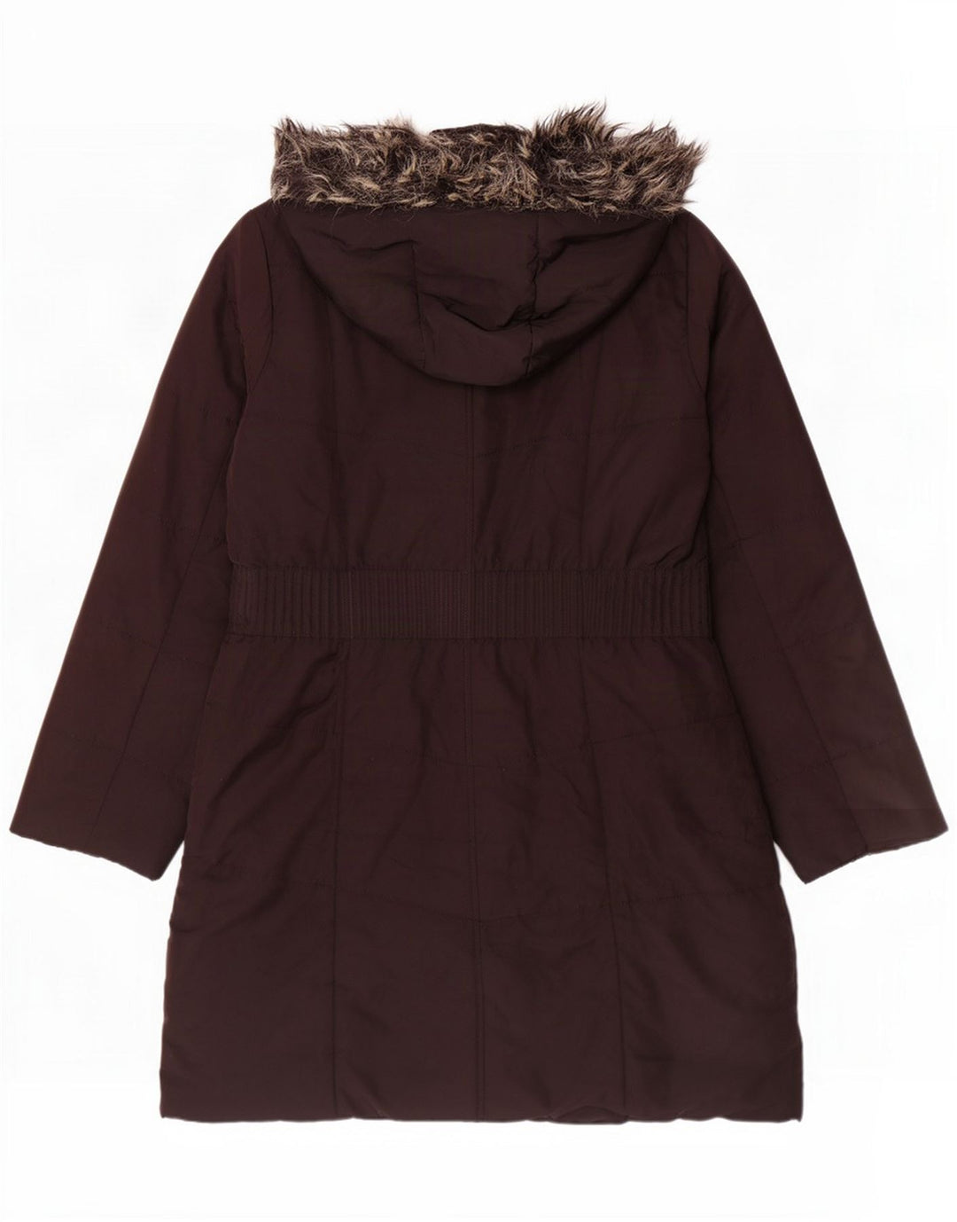Damski płaszcz z kapturem M&Co UK 18 XL Brązowy Poliester