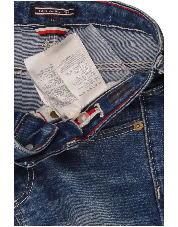 TOMMY HILFIGER Wąskie dżinsy chłopięce 9-10 lat W26 L24 Niebieska bawełna