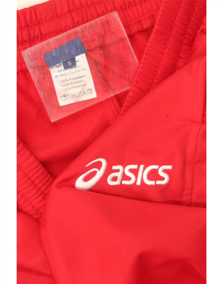 Damskie spodnie dresowe Asics UK 8, małe, czerwone, poliestrowe