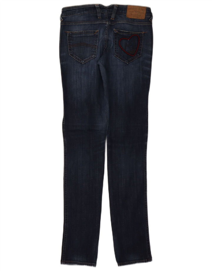 Damskie jeansy Armani Graphic Slim W26 L32 Granatowa bawełna