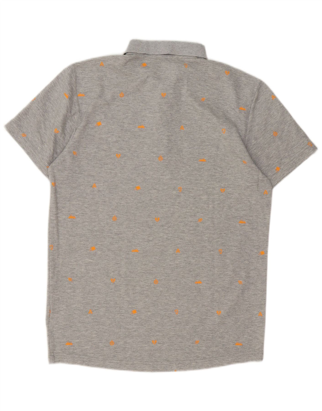 Męska koszulka polo Adidas z abstrakcyjnym wzorem UK 40/42 Średnia szara bawełna