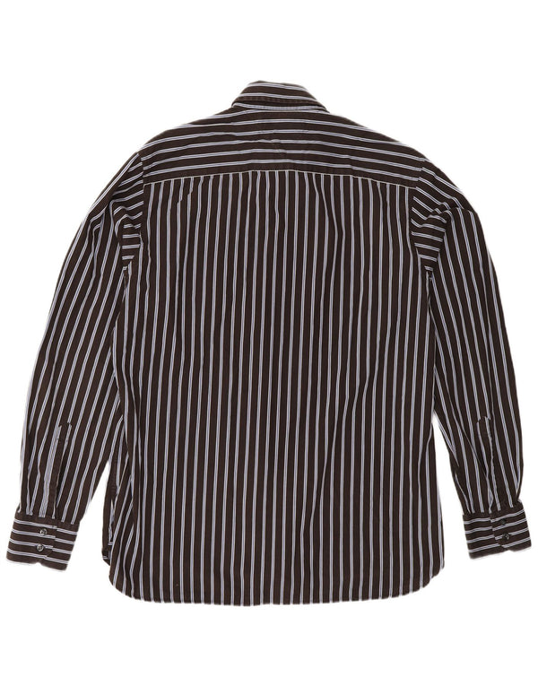 Koszula męska TOMMY HILFIGER, bawełniana w średnie brązowe paski