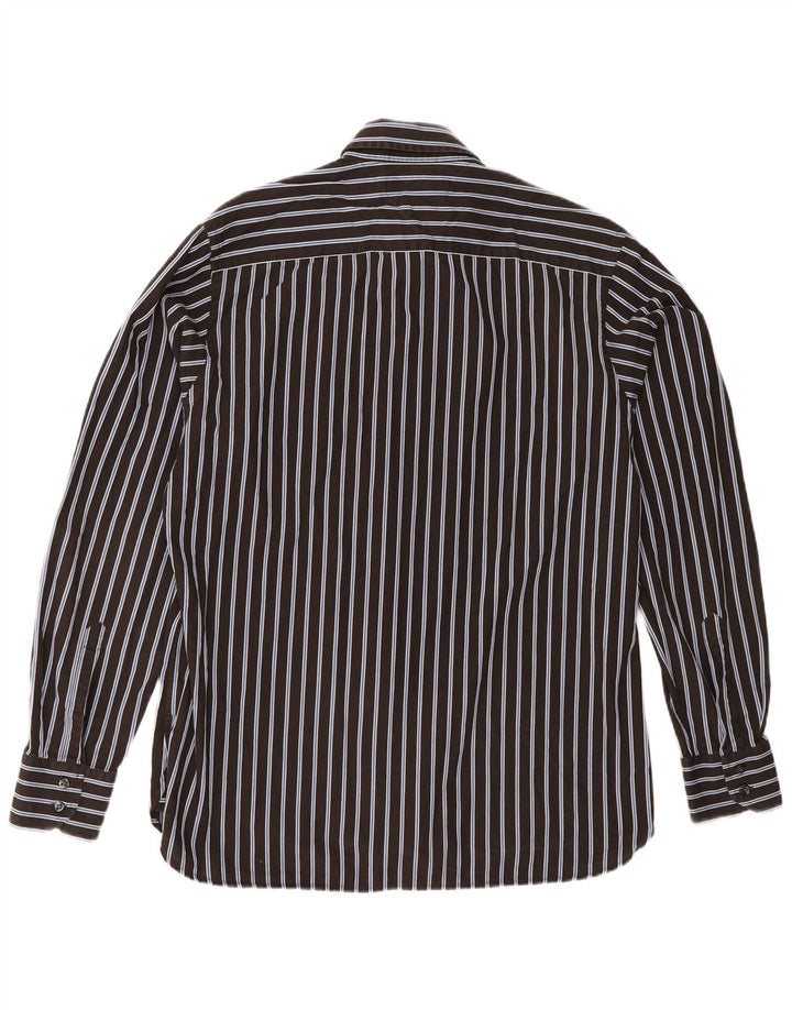 Koszula męska TOMMY HILFIGER, bawełniana w średnie brązowe paski