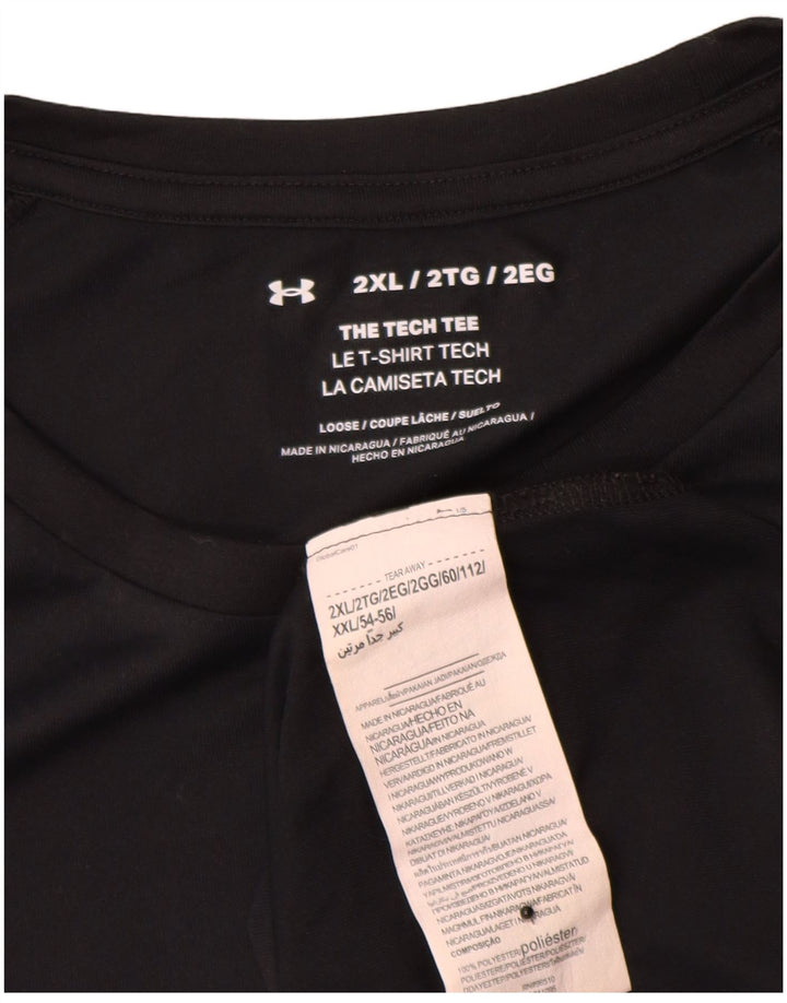 Koszulka męska Under Armour Top 2XL, czarny poliester