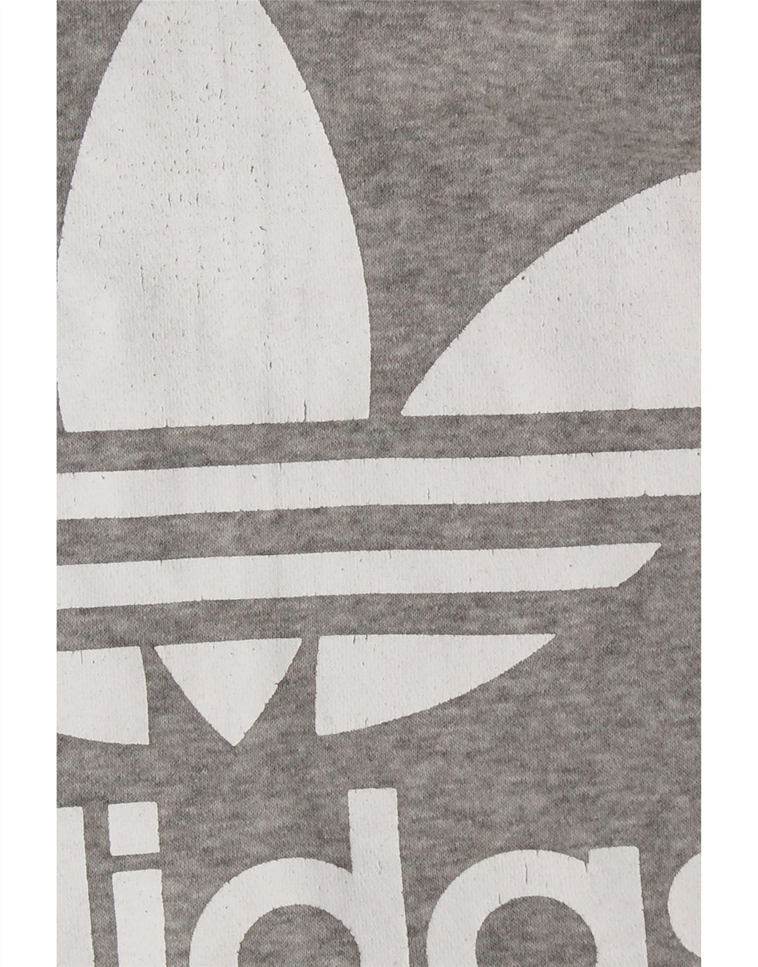 Damska bluza z kapturem ADIDAS z grafiką UK 10, mała, szara bawełna