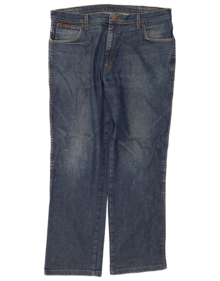 Męskie jeansy Wrangler Texas Stretch Straight W38 L29 Niebieskie, bawełniane