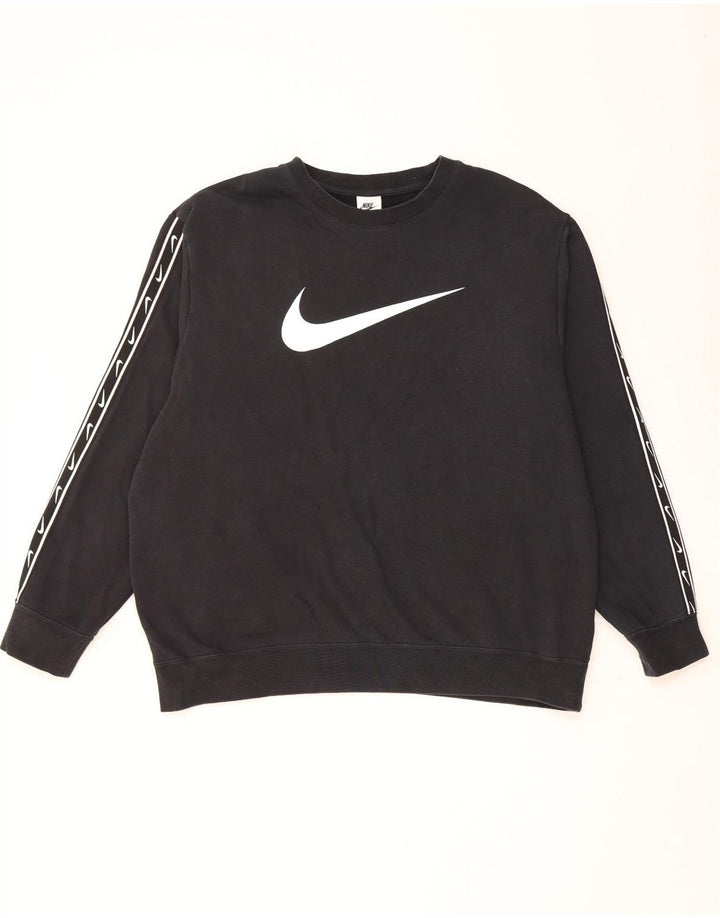 Męski sweter z grafiką Nike XL, czarny, bawełniany