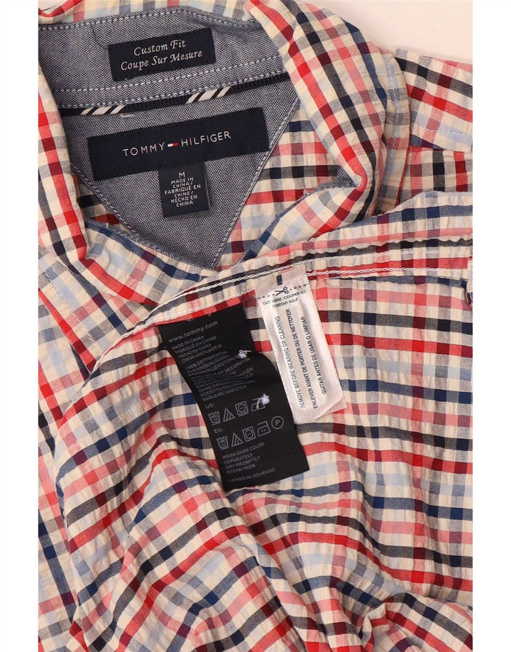Męska koszula z krótkim rękawem Tommy Hilfiger, średnia, wielokolorowa kratka