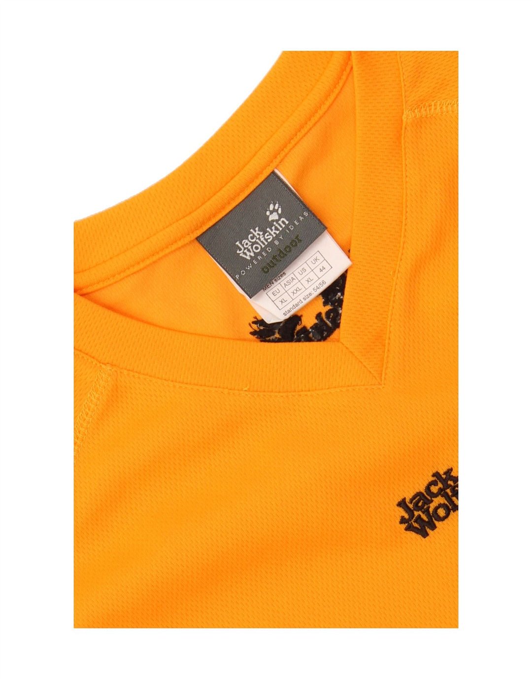 JACK WOLFSKIN Mens T-Shirt Top UK 44 XL Orange Polyester Vintage Jack Wolfskin and Second-Hand Jack Wolfskin from Messina Hembry 