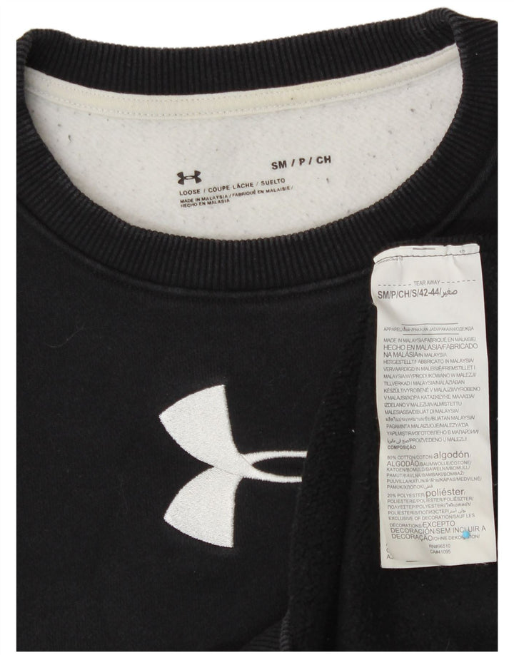 Damska bluza UNDER ARMOUR UK 10, mała, czarna, z blokami kolorów
