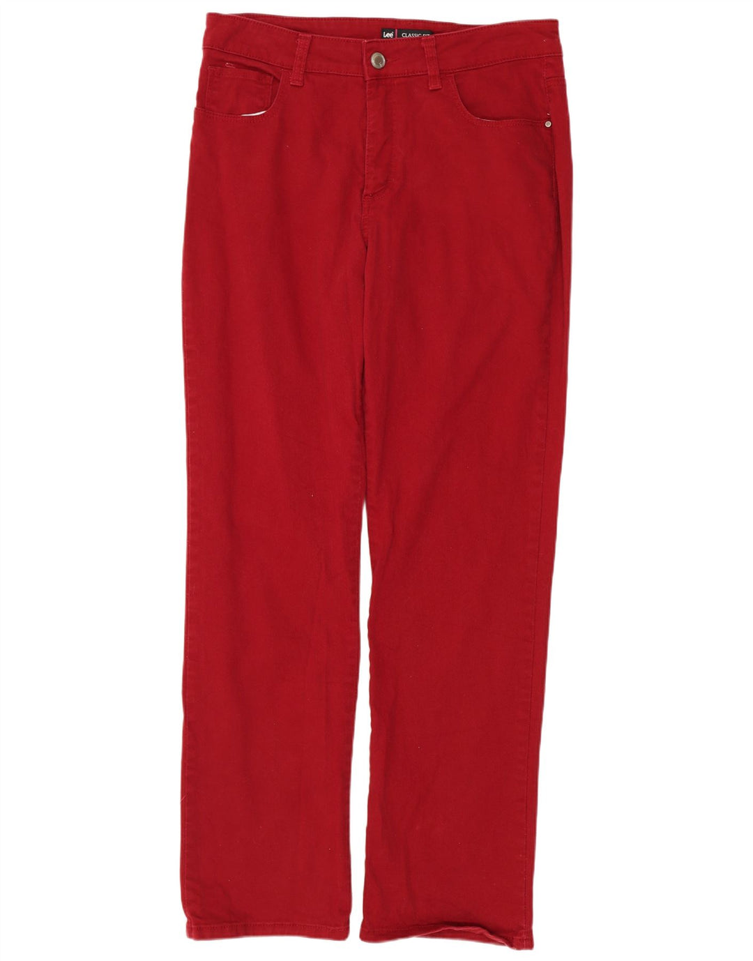 Damskie jeansy Lee Classic Fit Straight US 12 Large W32 L30 Czerwone bawełniane