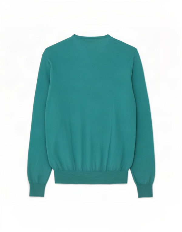 Męski sweter Massimo Dutti z dekoltem w kształcie litery V, XL, niebieski, bawełniany
