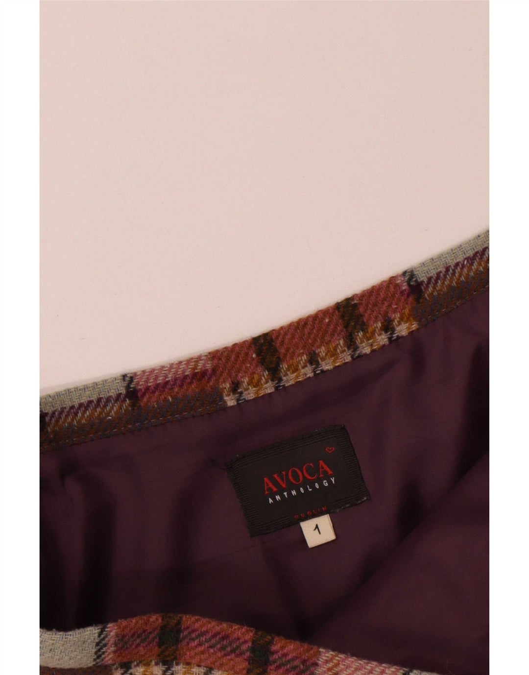 Avoca Damska spódnica mini średnia W30 Brązowa patchworkowa wełna