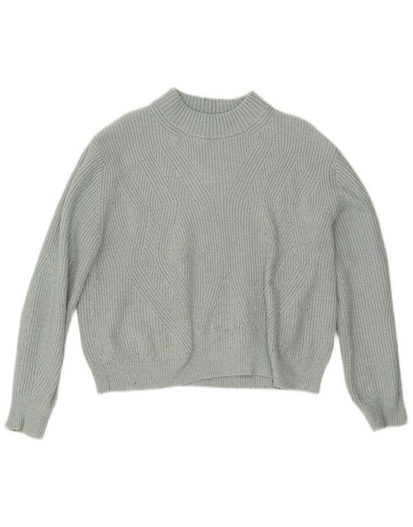 Marks & Spencer Damski sweter z golfem, UK 16, duży turkusowy
