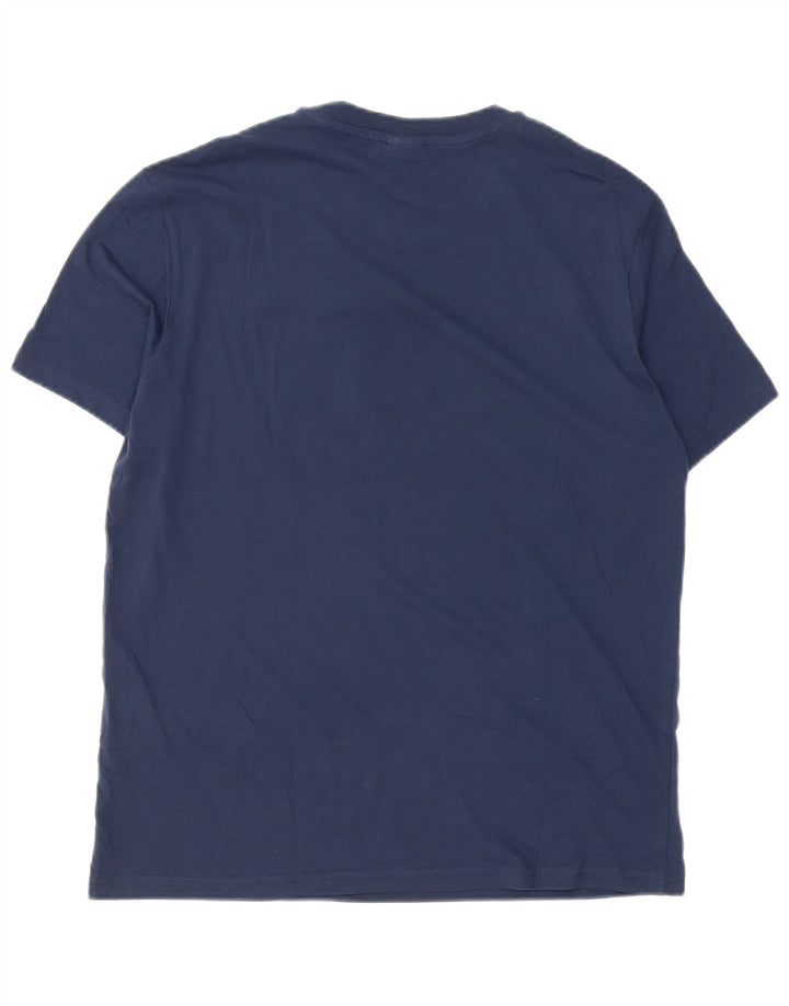 Męski T-shirt Champion z grafiką, mały, granatowy, bawełniany