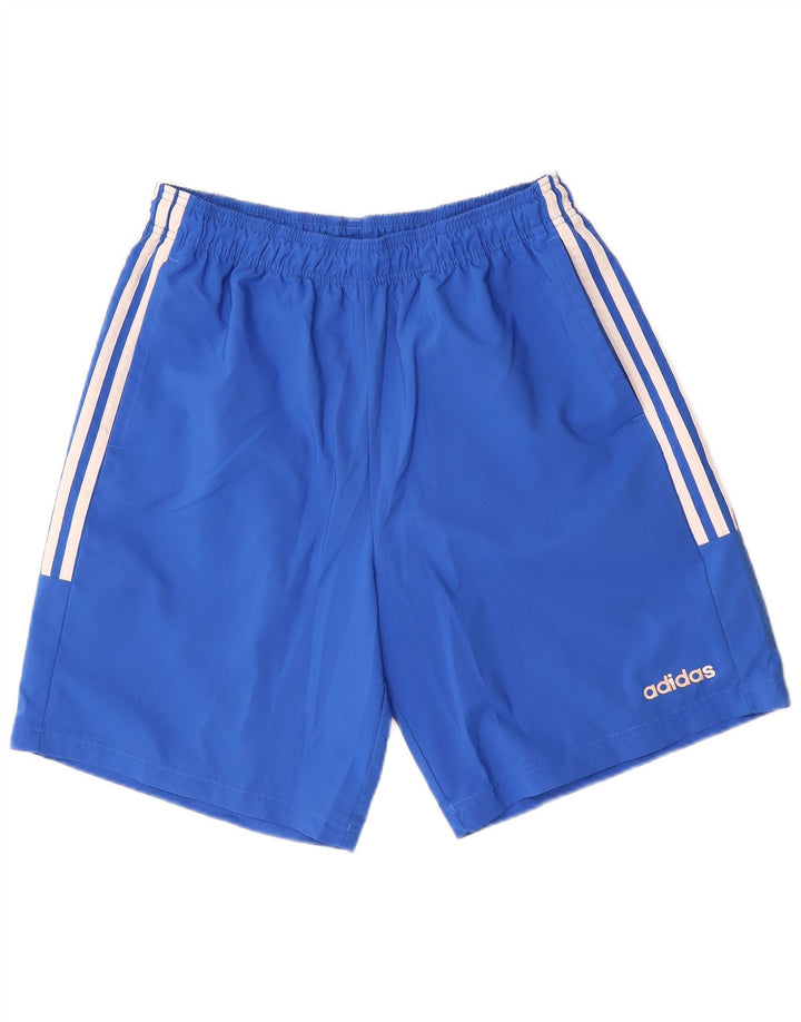 Męskie spodenki sportowe Adidas, duże, niebieskie, poliestrowe