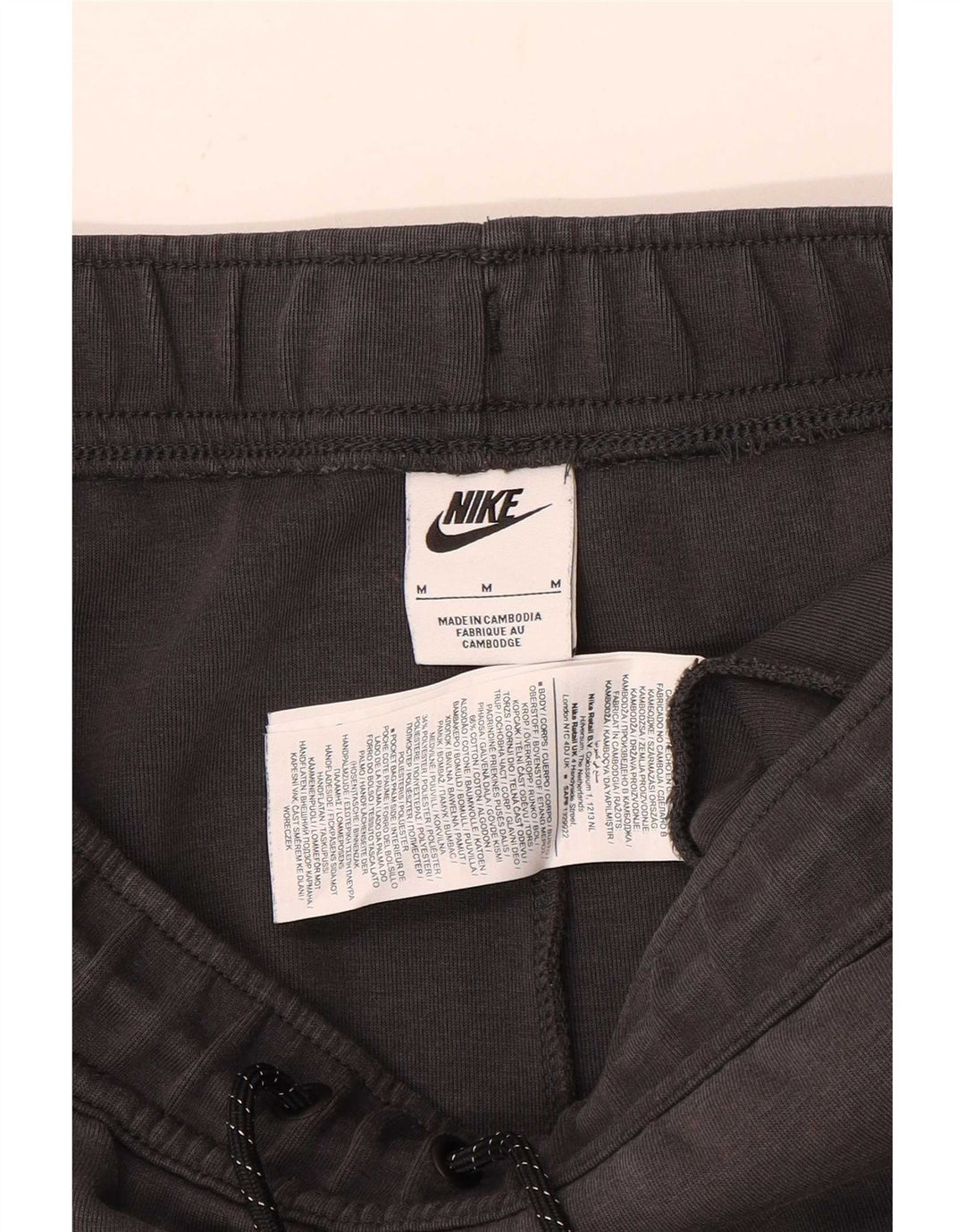 Męskie spodnie dresowe Nike, średnioszare, bawełniane