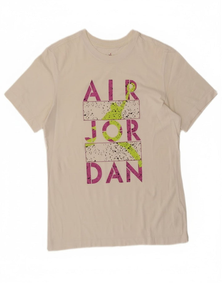 Męski T-shirt z grafiką Jordan, średni biały bawełniany