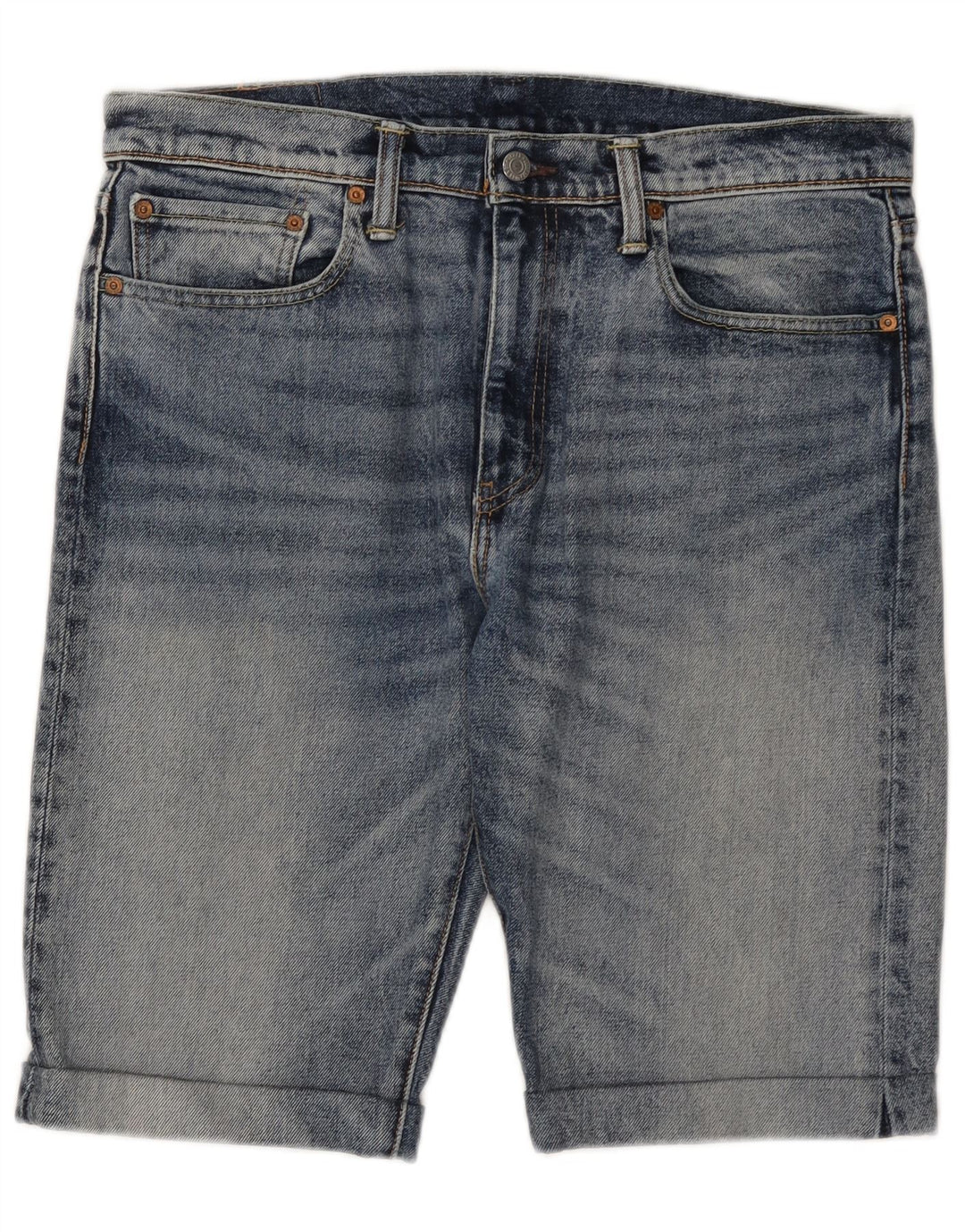 Męskie spodenki jeansowe Levi's 502 W34, duże, niebieskie, bawełniane
