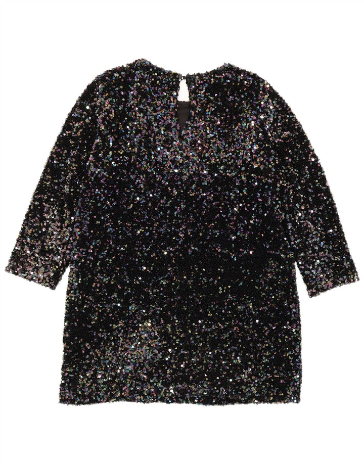 Damska sukienka Zara z cekinami i rękawami 3/4, UK 18 XL, wielobarwny poliester