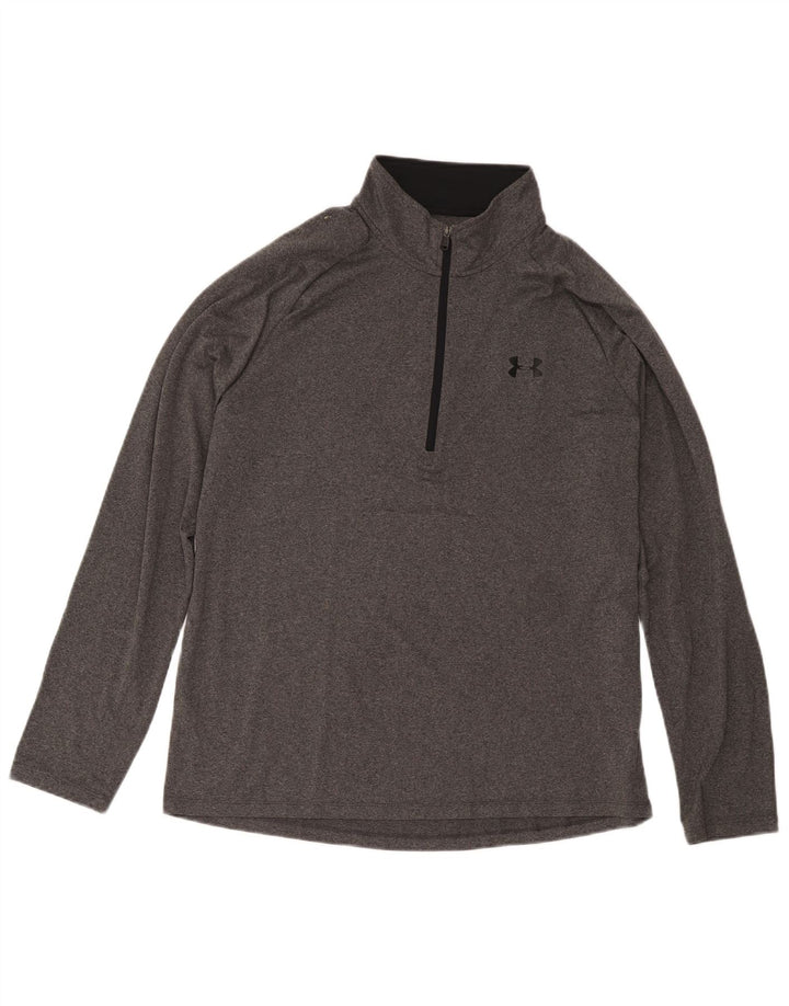 Męski dres Under Armour z zamkiem błyskawicznym, duży, szary