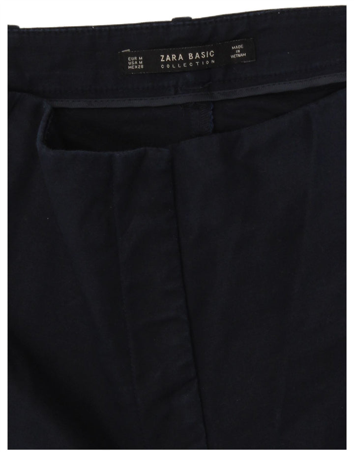 Damskie spodenki chino z wysokim stanem Zara, średnie W28, granatowe