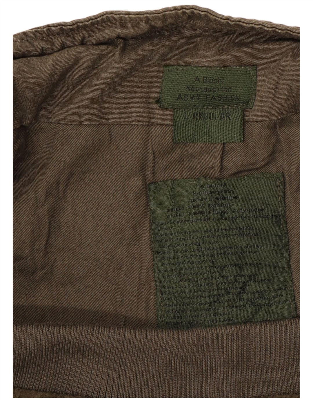 Męska kurtka wojskowa Vintage UK 40, duża, bawełniana khaki