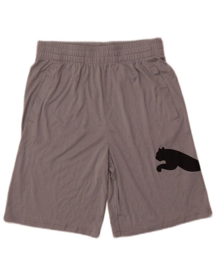 Chłopięce spodenki sportowe PUMA z grafiką, 13-14 lat, XL, szare