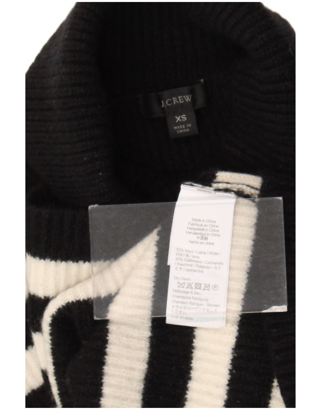 J. CREW Damski sweter oversize z okrągłym dekoltem UK 6 XS, czarny