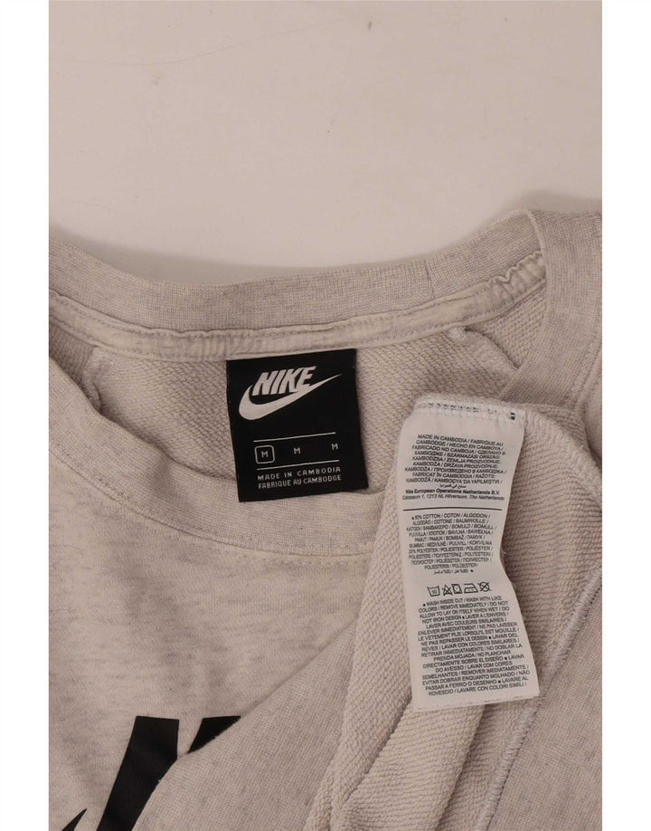 Damska bluza z grafiką Nike, UK 14, średnia szara, nakrapiana bawełna